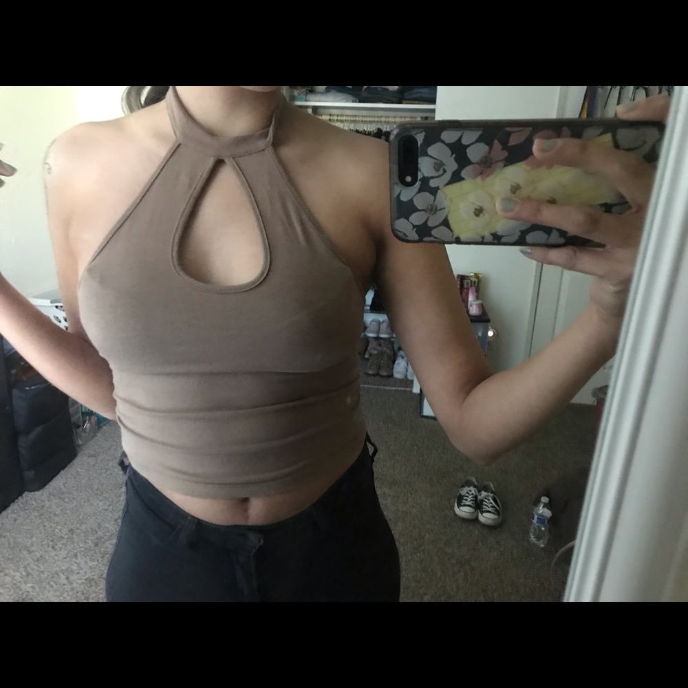 Tan crop top